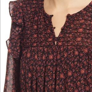 Madewell NWOT Orchard Floral Resourced Georgette Tiered Ruffle Midi Dress